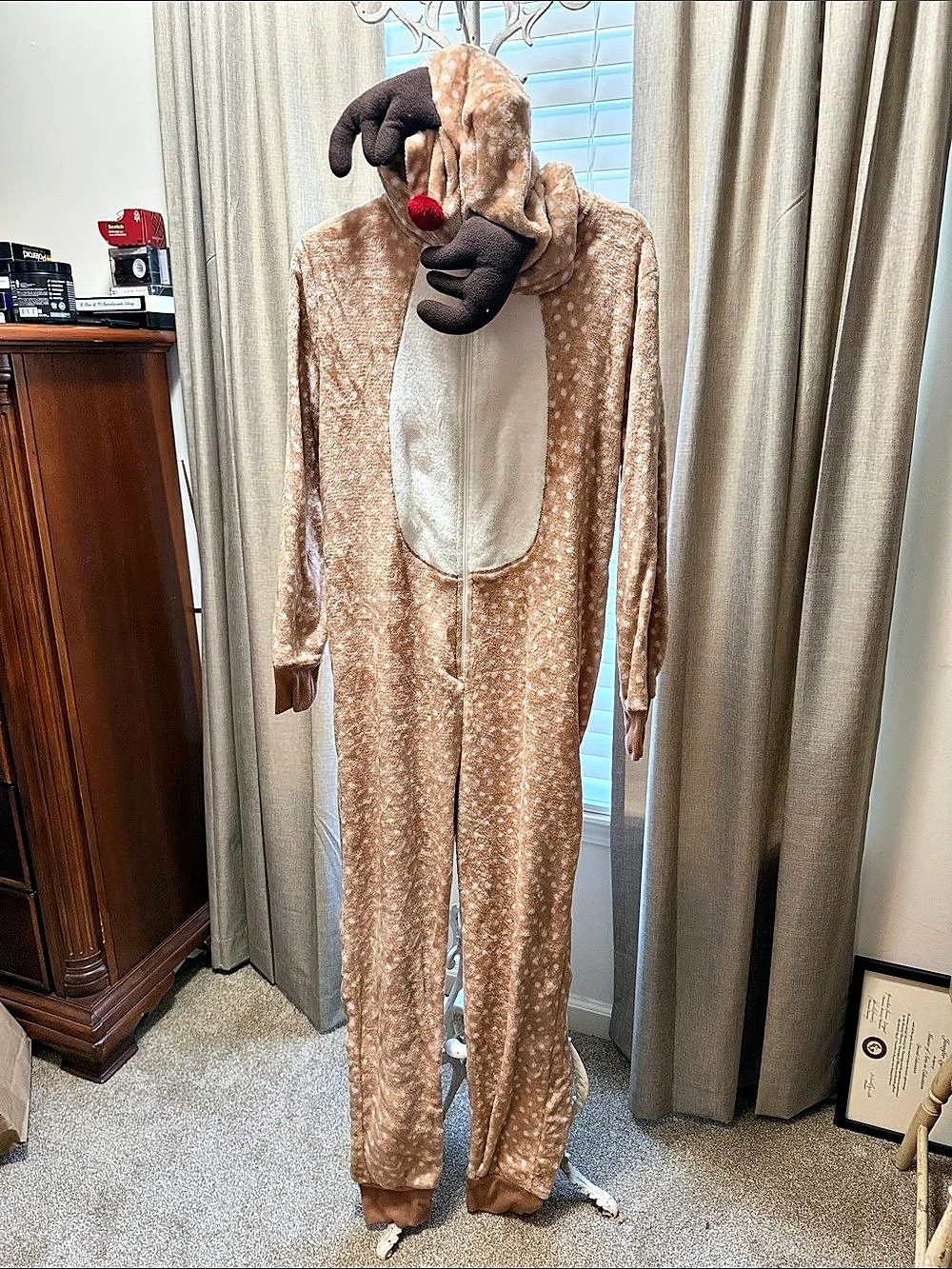 Rudolph the Red-Nosed Reindeer Costume Brown ladies Medium